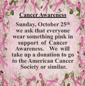 Cancer Awareness Sunday